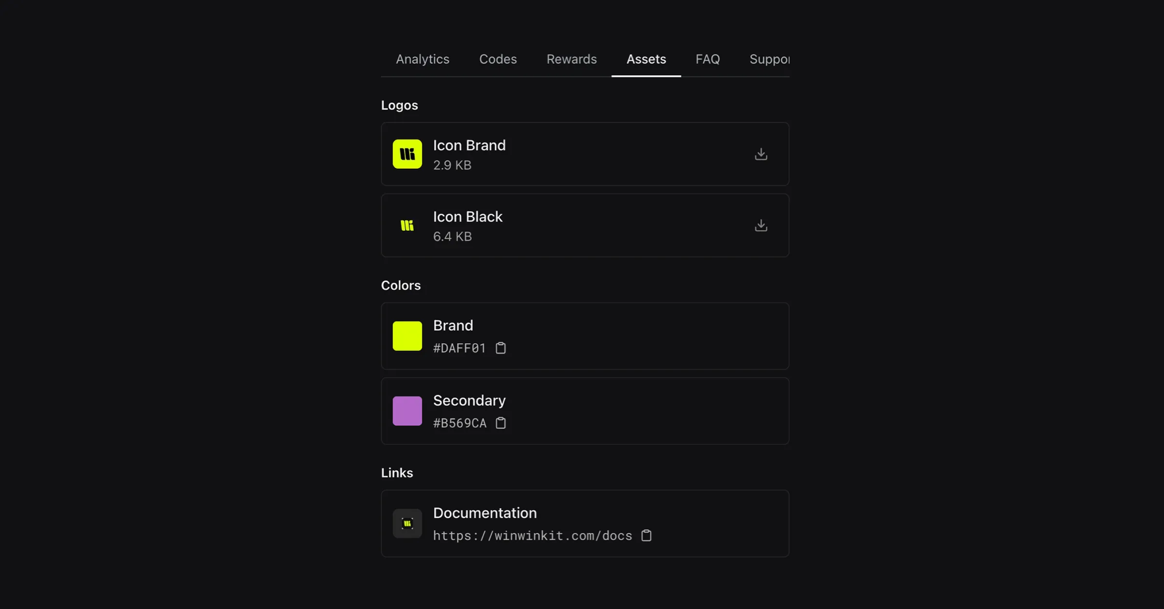 WinWinKit screenshot with affiliate resources