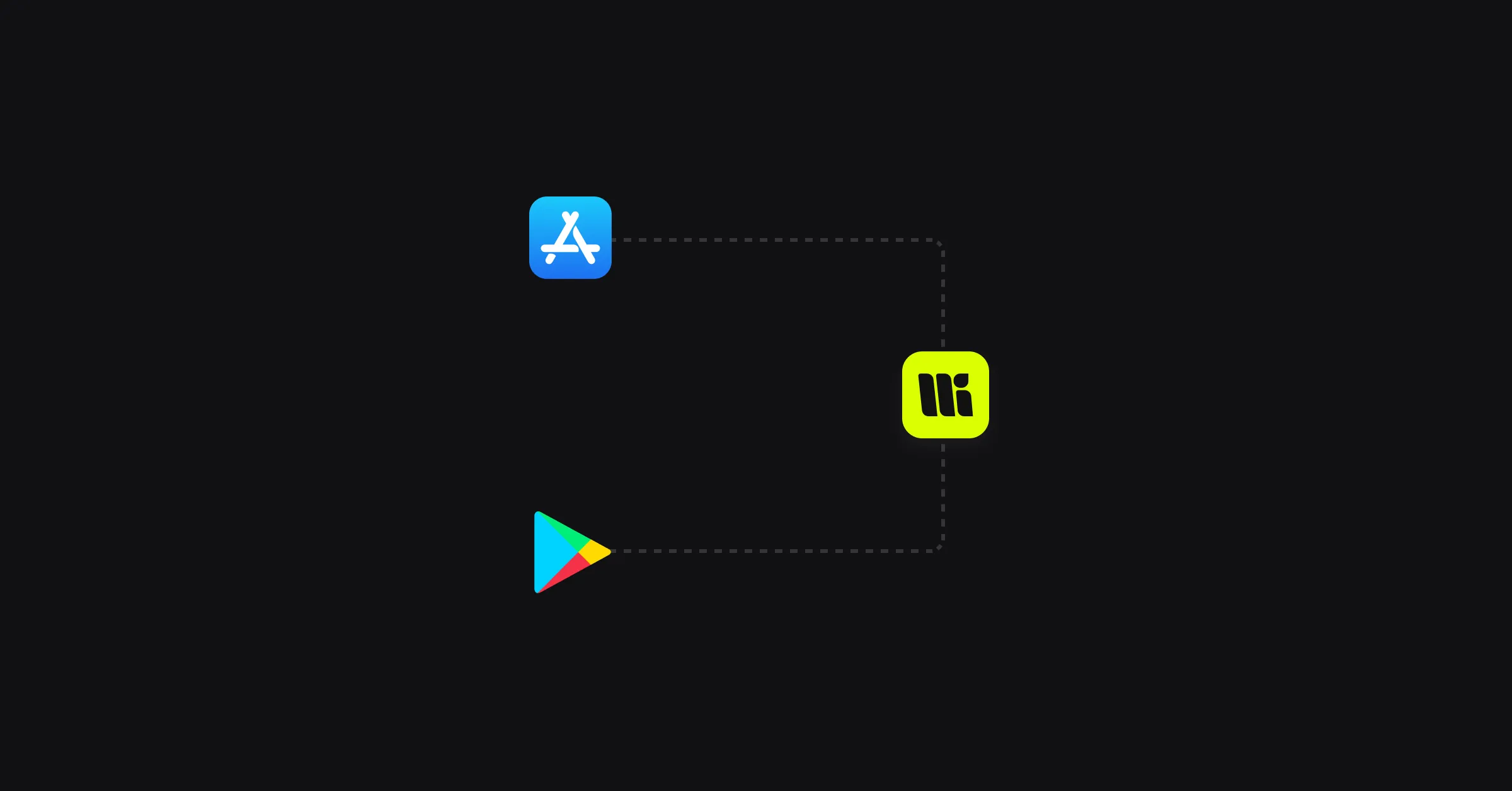 WinWinKit direct revenue tracking from App Store and Google Play illustration